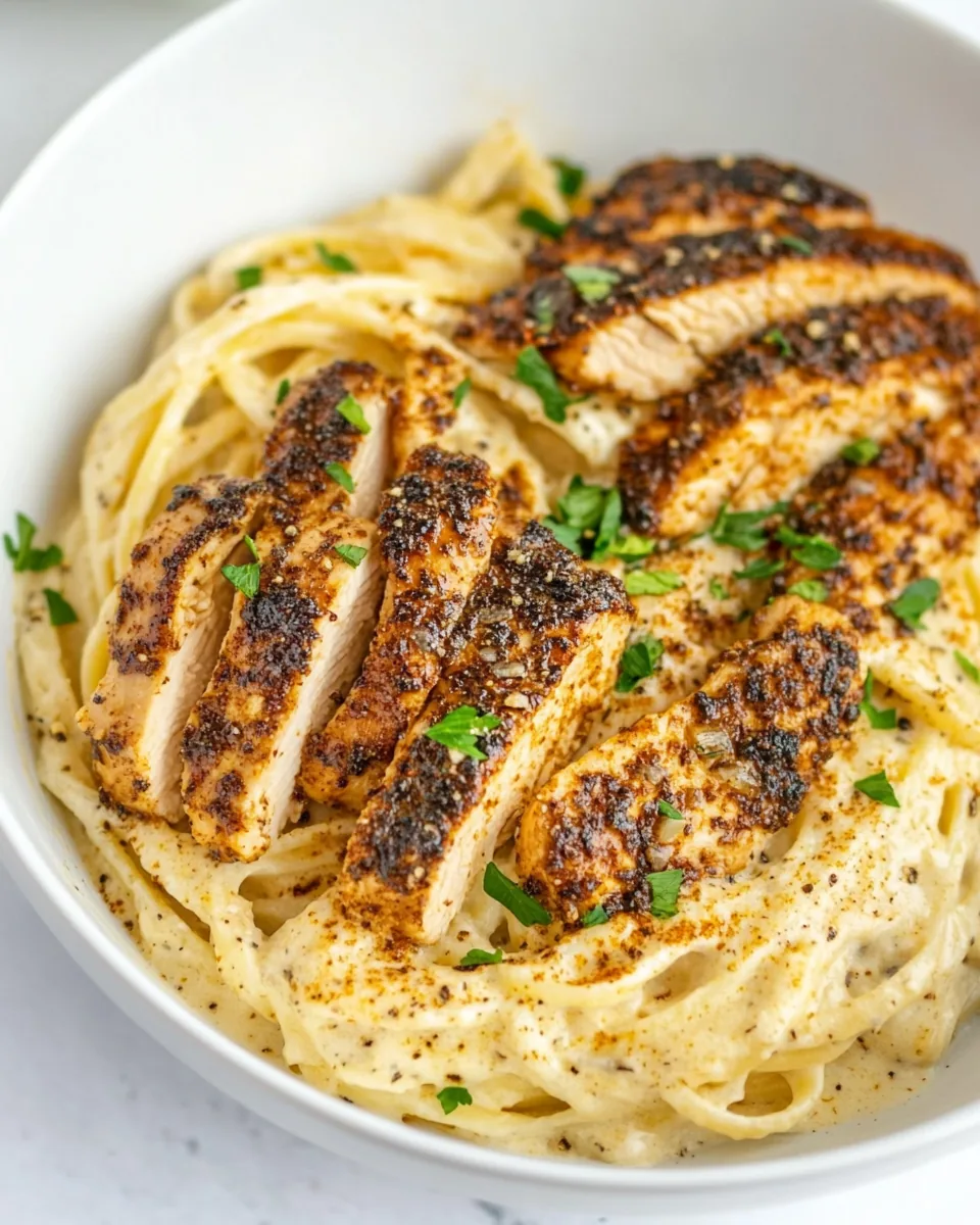 Blackened Chicken Alfredo