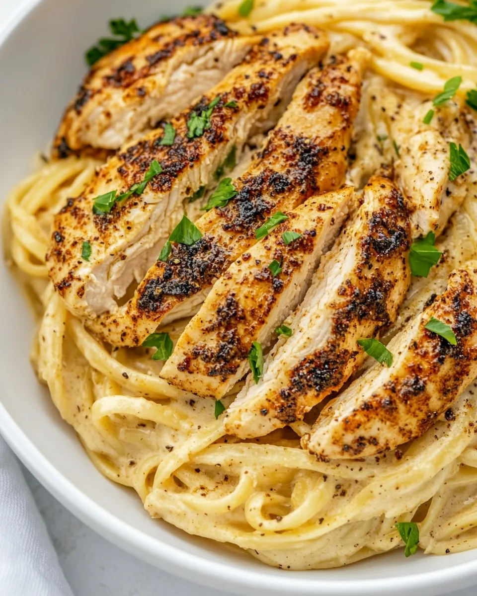 Blackened Chicken Alfredo