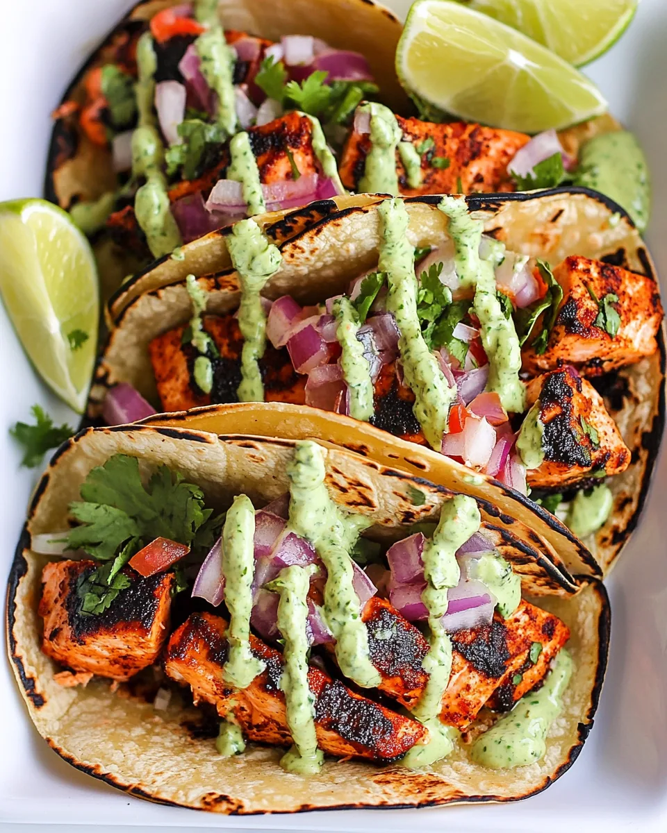 Blackened Salmon Tacos
