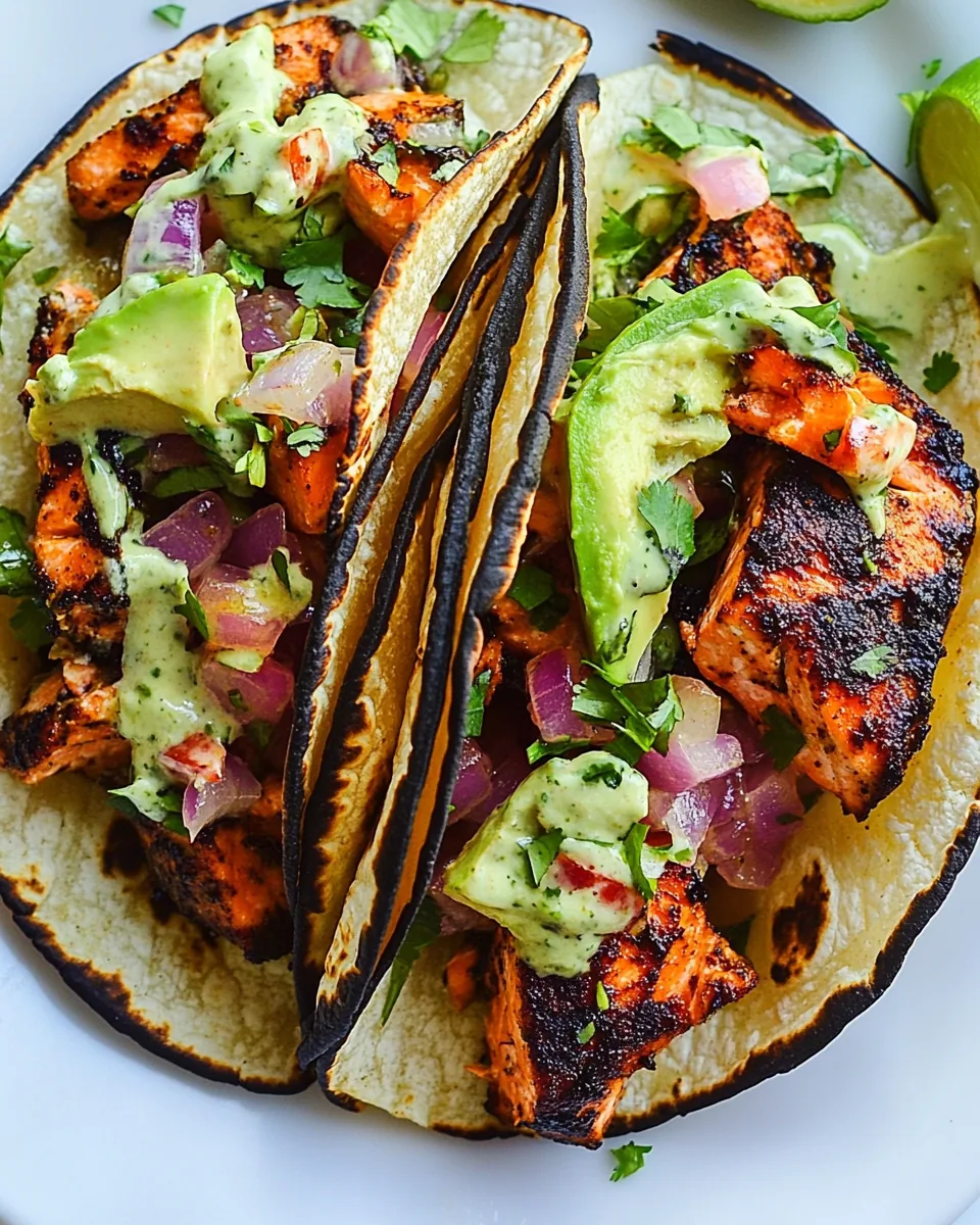 Blackened Salmon Tacos