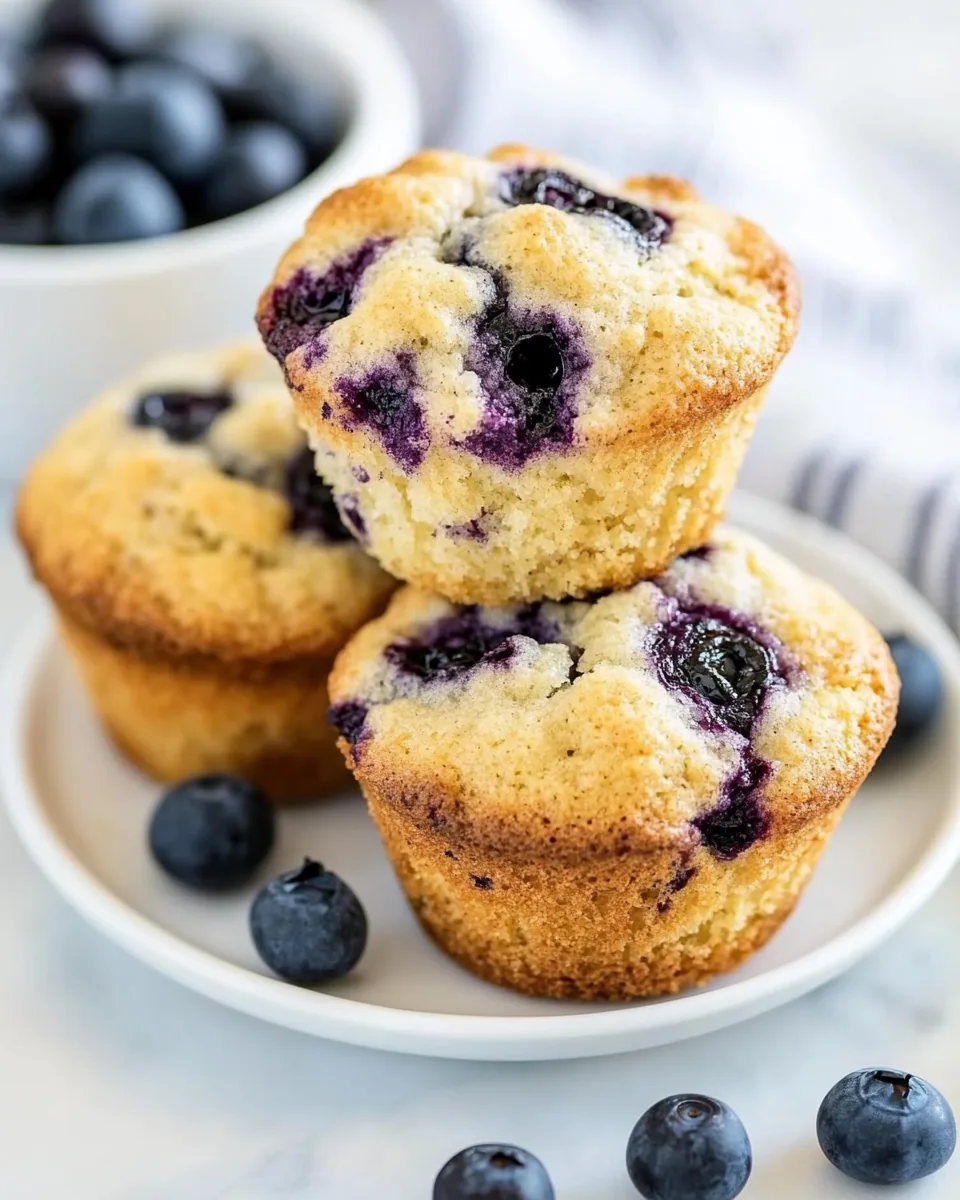 Blueberry Almond Flour Muffins