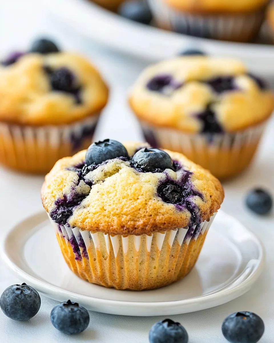 Blueberry Almond Flour Muffins