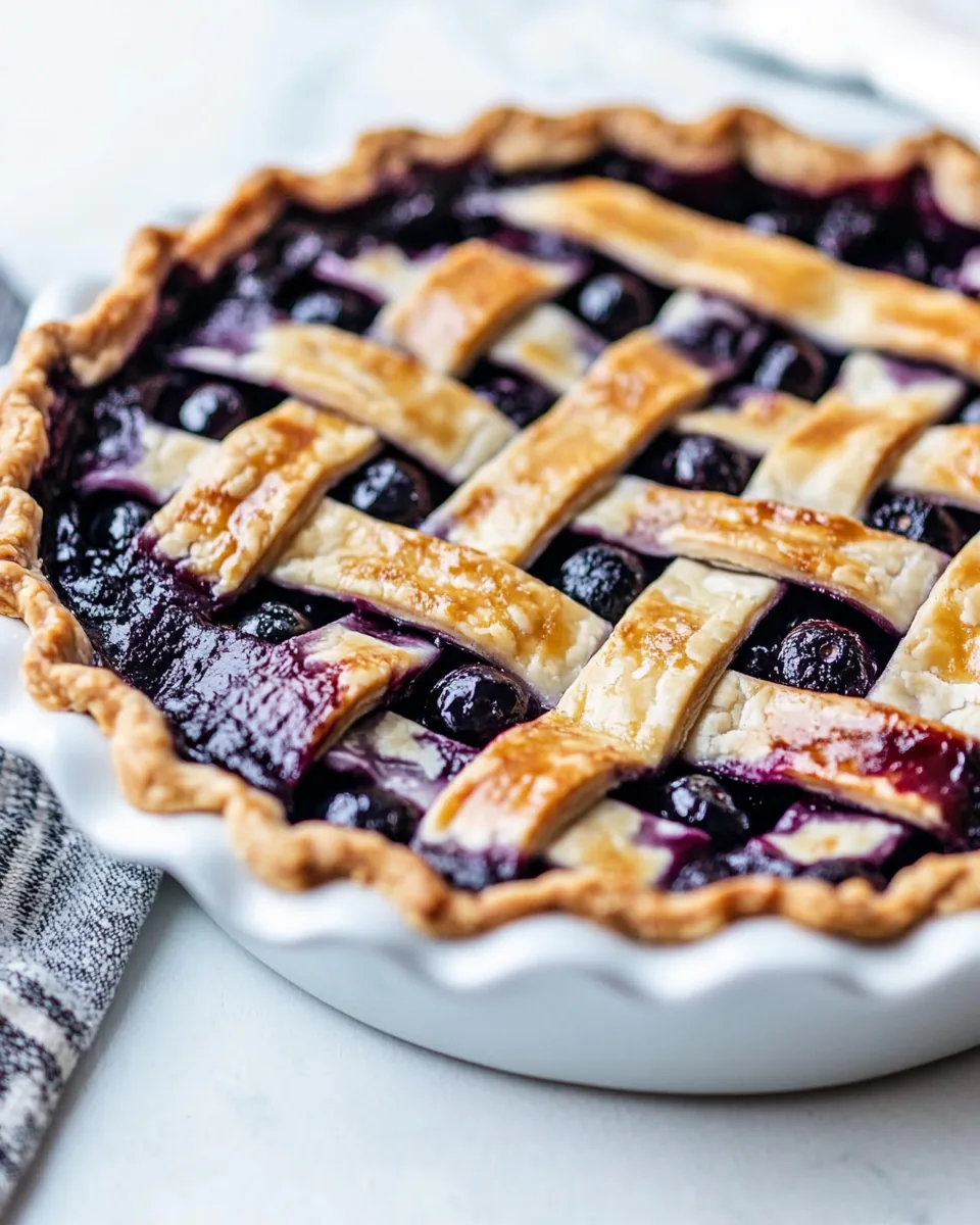 Blueberry Lattice Pie