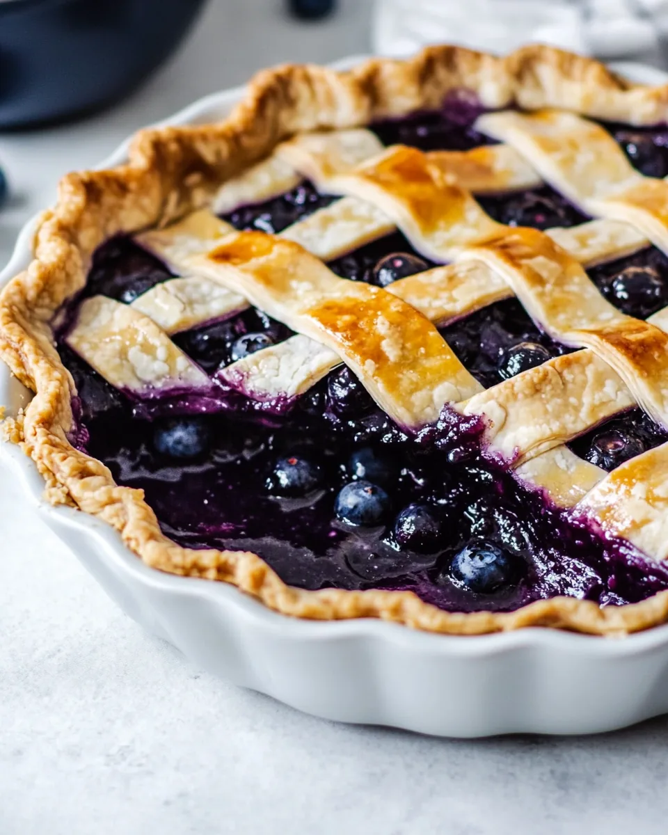 Blueberry Lattice Pie