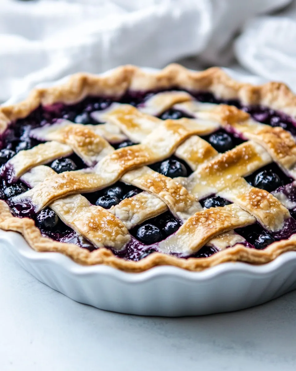 Blueberry Lattice Pie