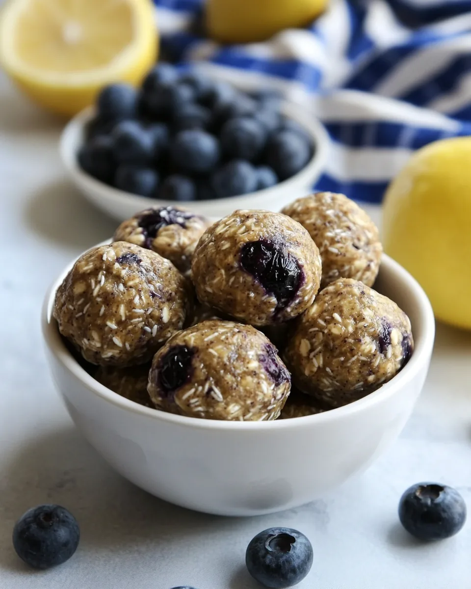 Blueberry Lemon Energy Bites