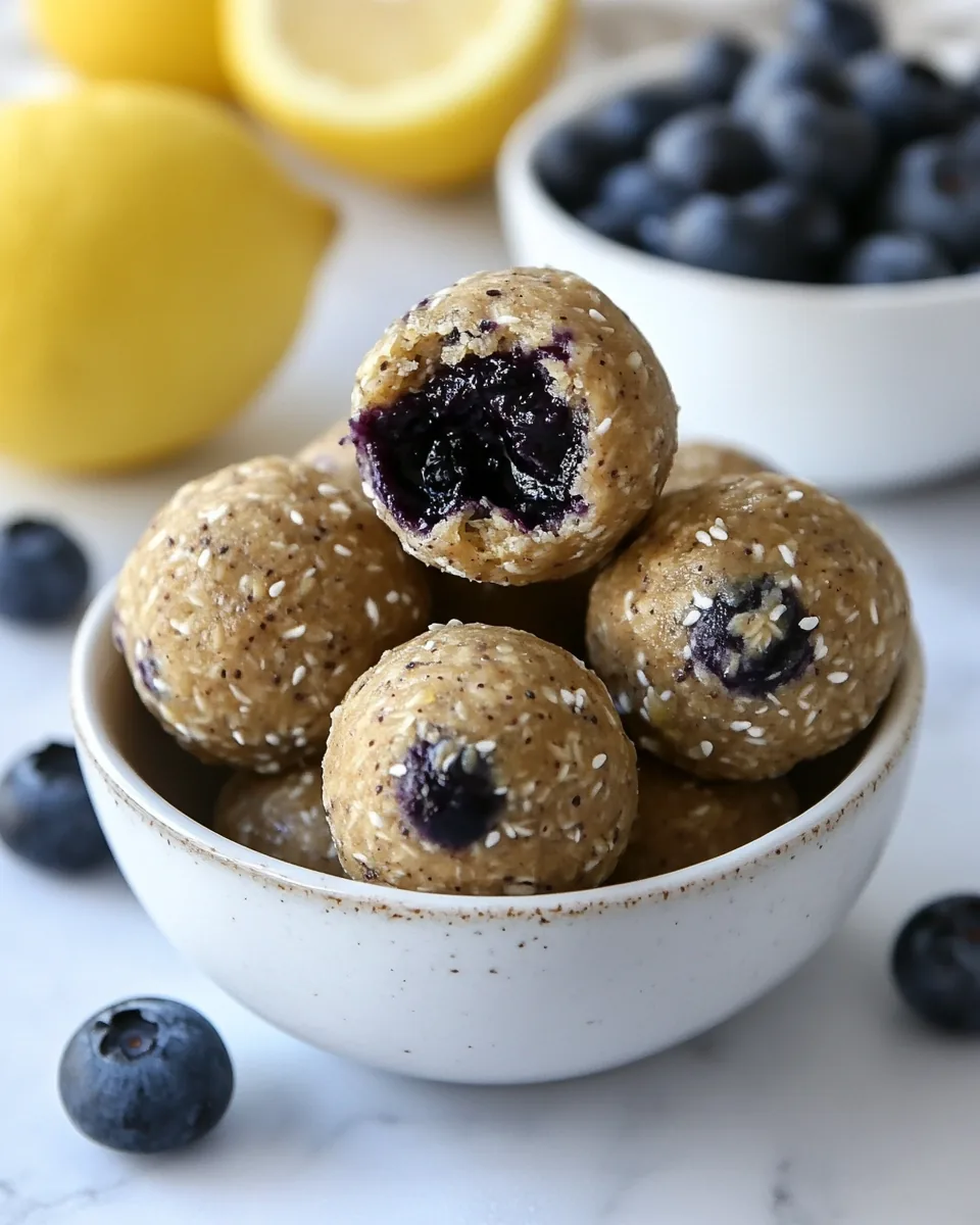 Blueberry Lemon Energy Bites