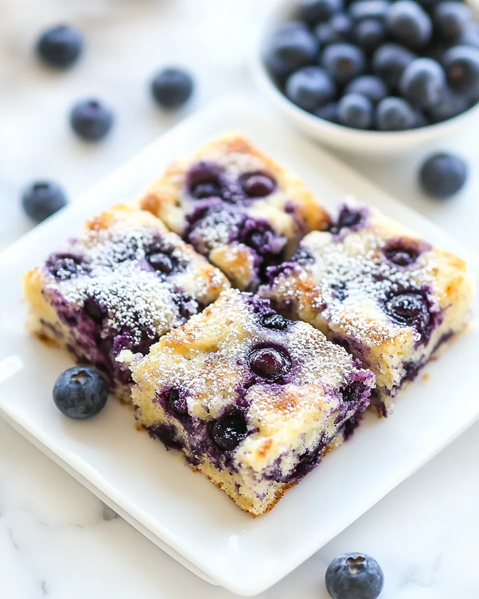 Blueberry Pancake Breakfast Squares