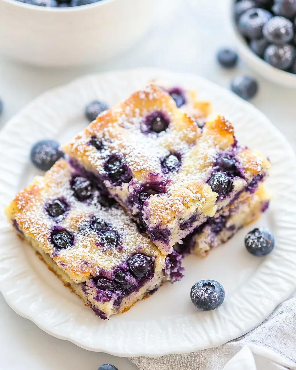 Blueberry Pancake Breakfast Squares
