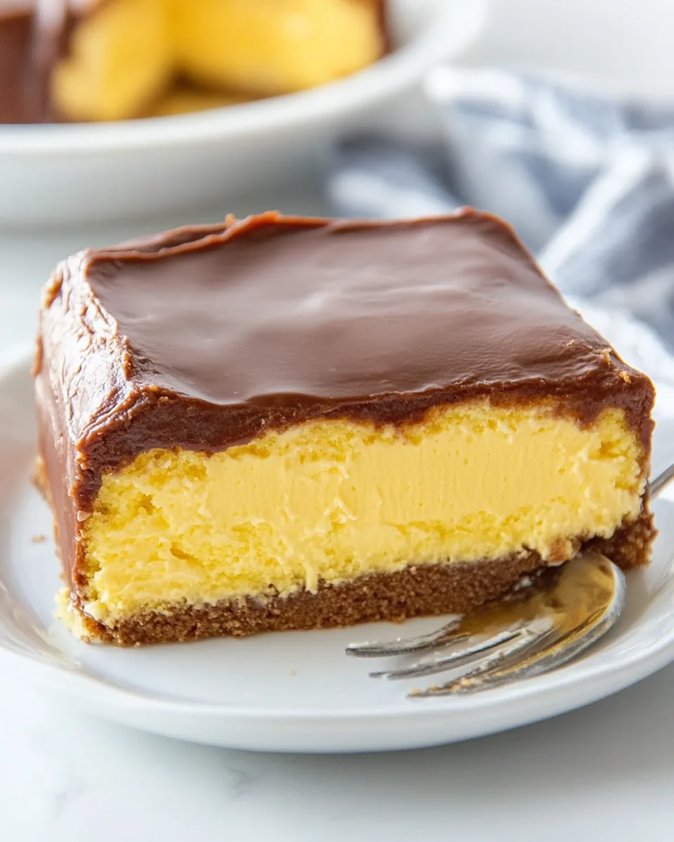 Boston Cream Poke Cake