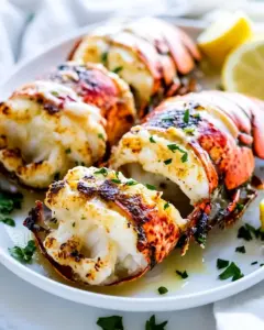 Broiled Lobster Tails with Garlic Lemon Butter