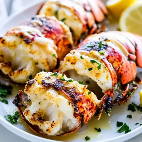 Broiled Lobster Tails with Garlic Lemon Butter