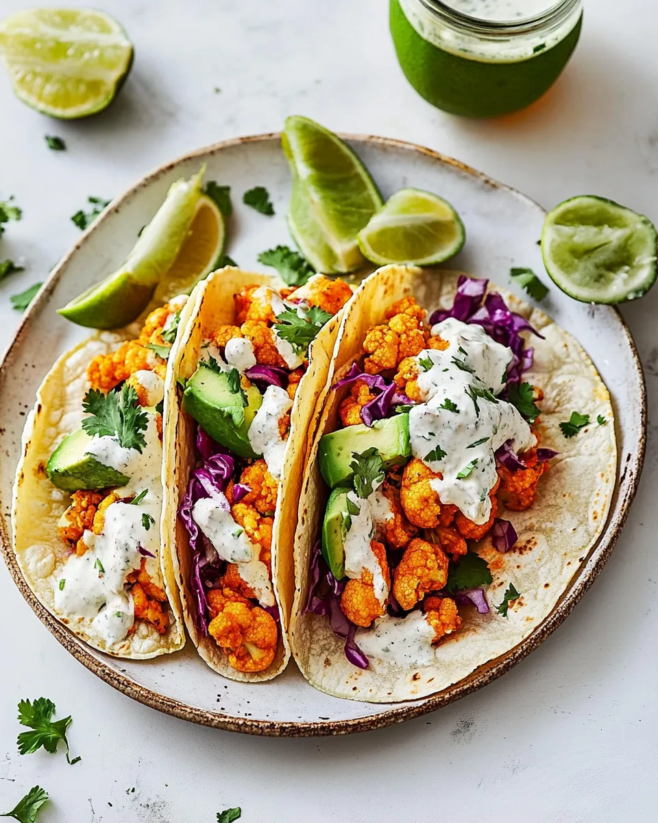Buffalo Cauliflower Tacos