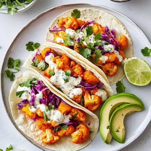 Buffalo Cauliflower Tacos
