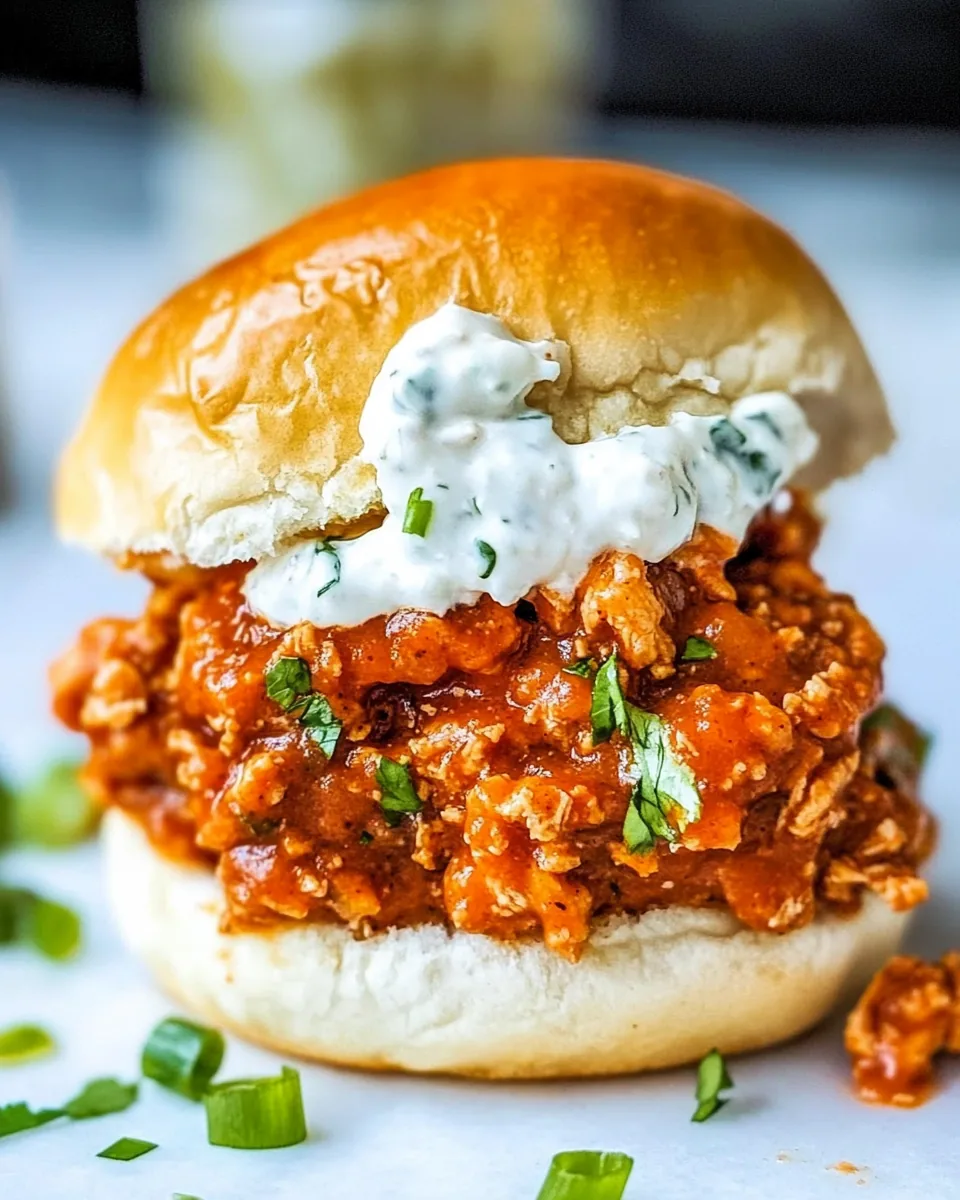Buffalo Chicken Sloppy Joes