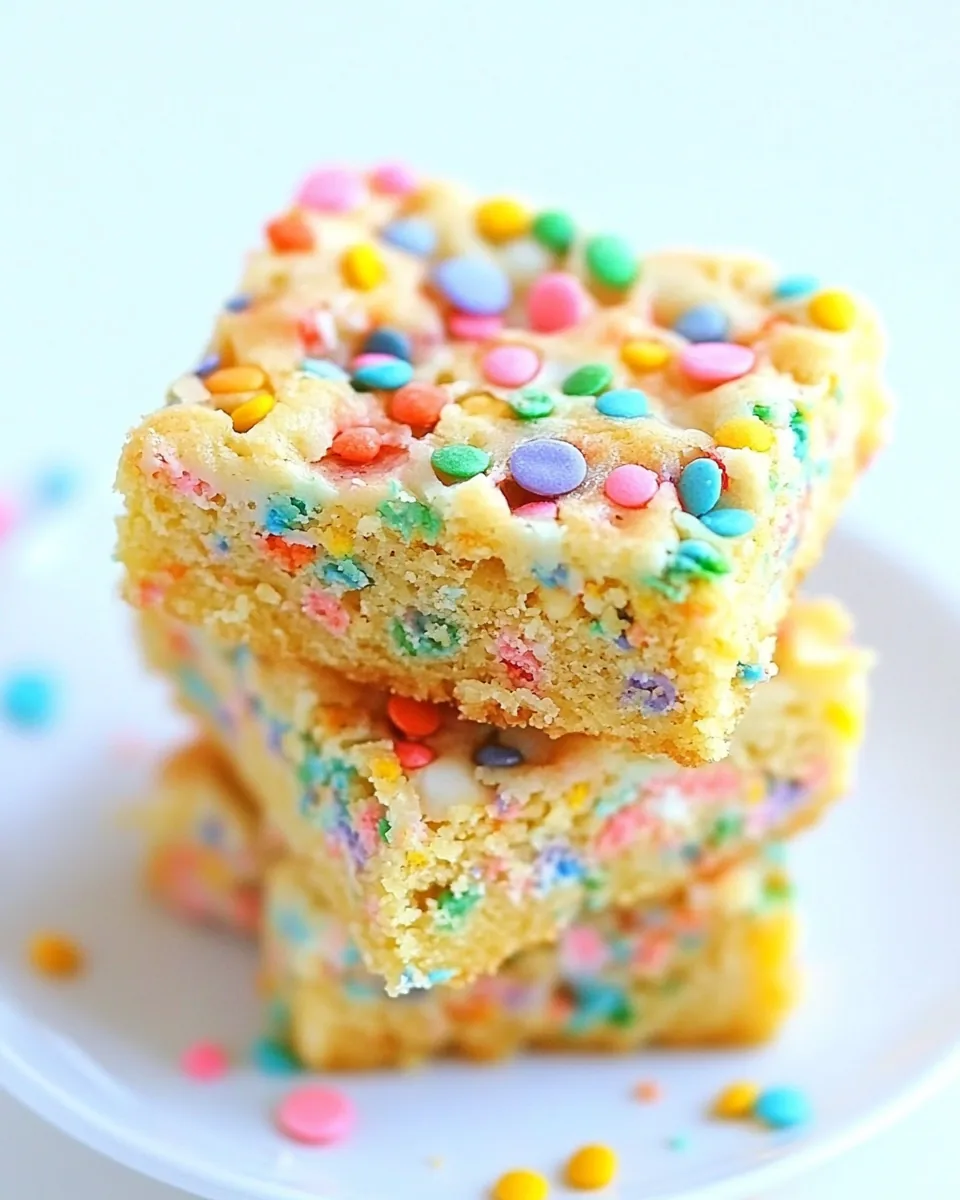 Cake Batter Blondies