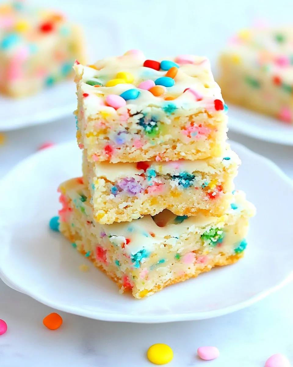 Cake Batter Blondies