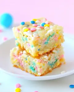 Cake Batter Blondies