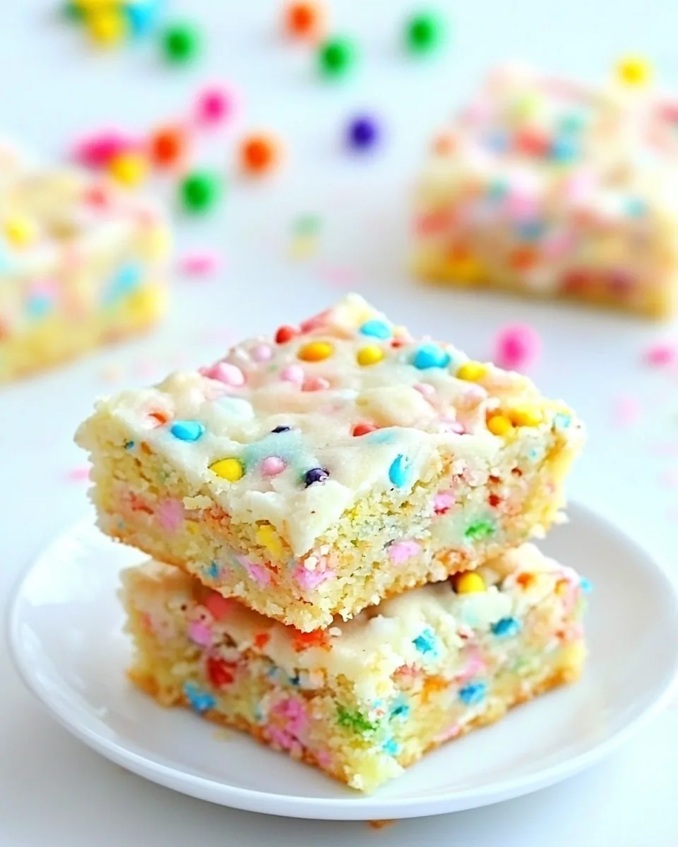 Cake Batter Blondies
