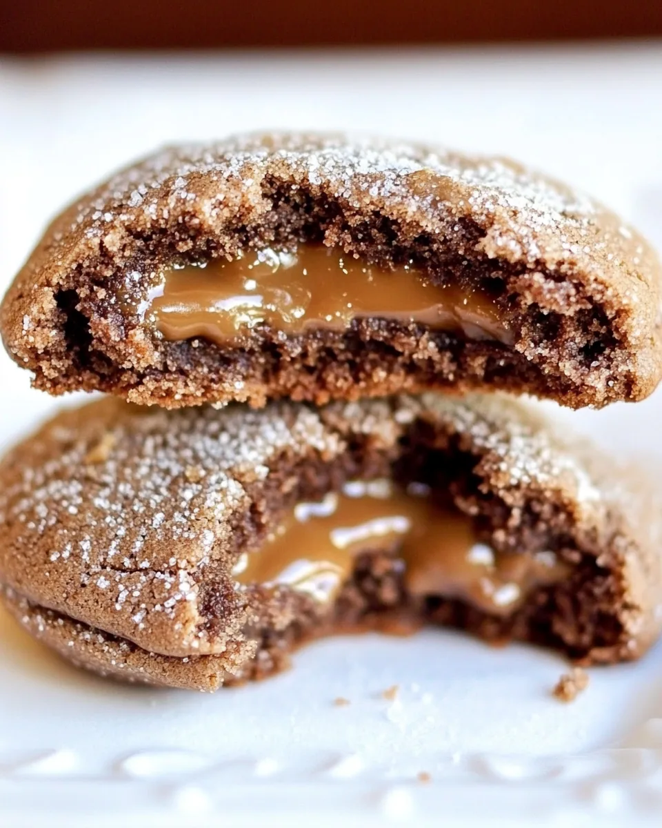 Caramel Filled Chocolate Sugar Cookies