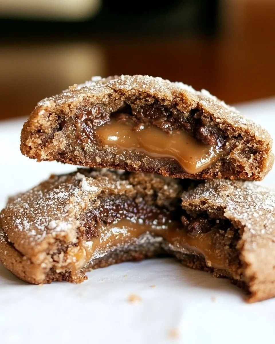 Caramel Filled Chocolate Sugar Cookies