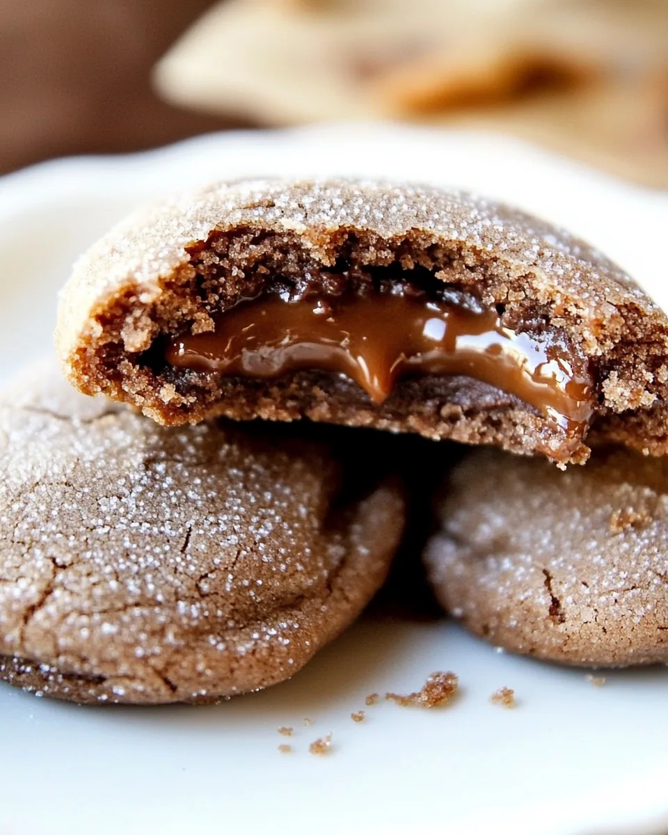 Caramel Filled Chocolate Sugar Cookies