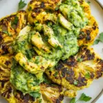 Cauliflower Steak with Herby Avocado Sauce