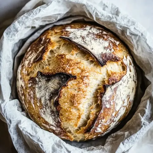 Cheaters No Knead Dutch Oven Sourdough Bread