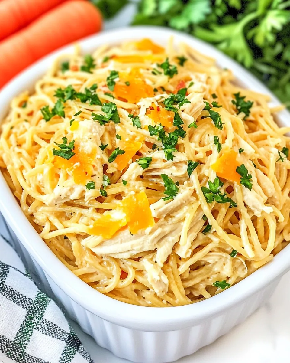 Cheddar Chicken Spaghetti