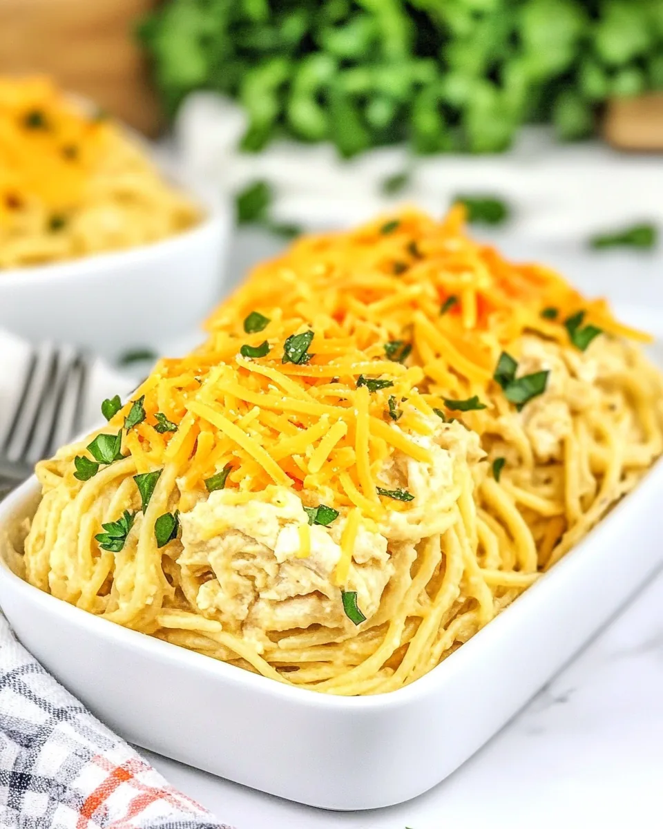 Cheddar Chicken Spaghetti