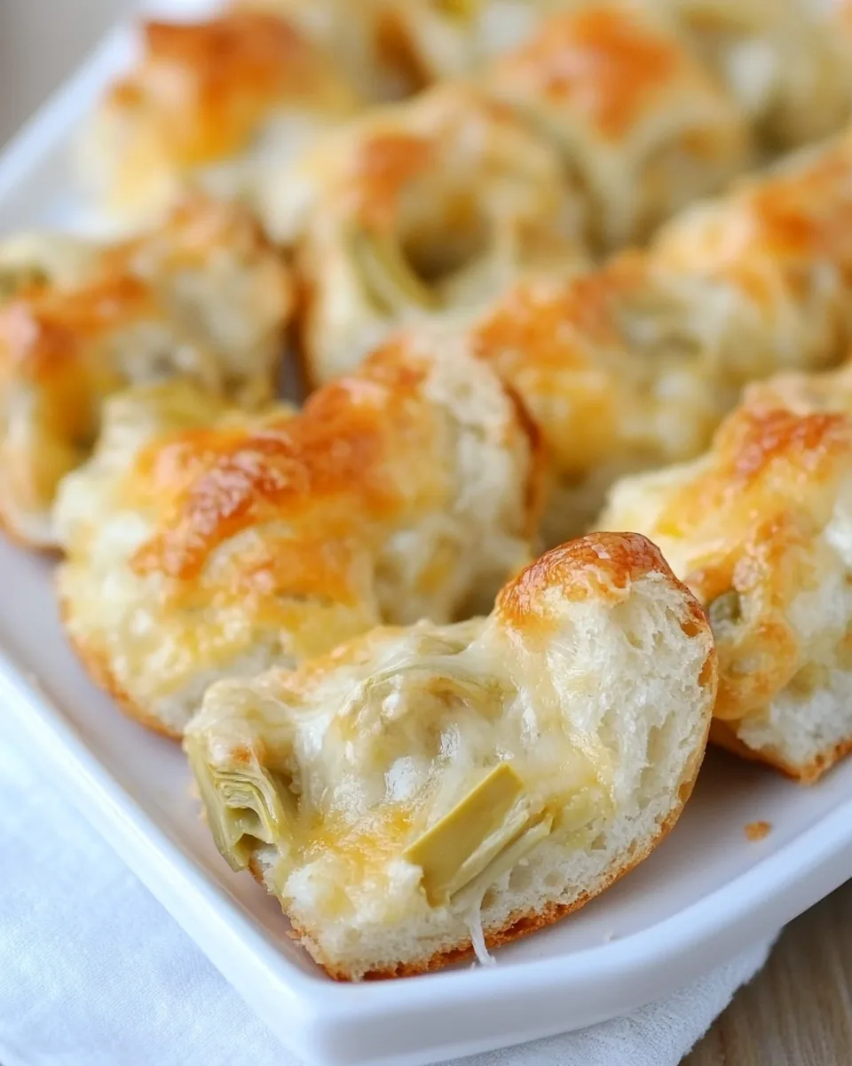 Cheese and Artichoke Bread Bites