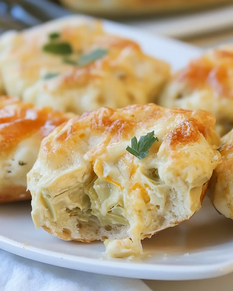 Cheese and Artichoke Bread Bites