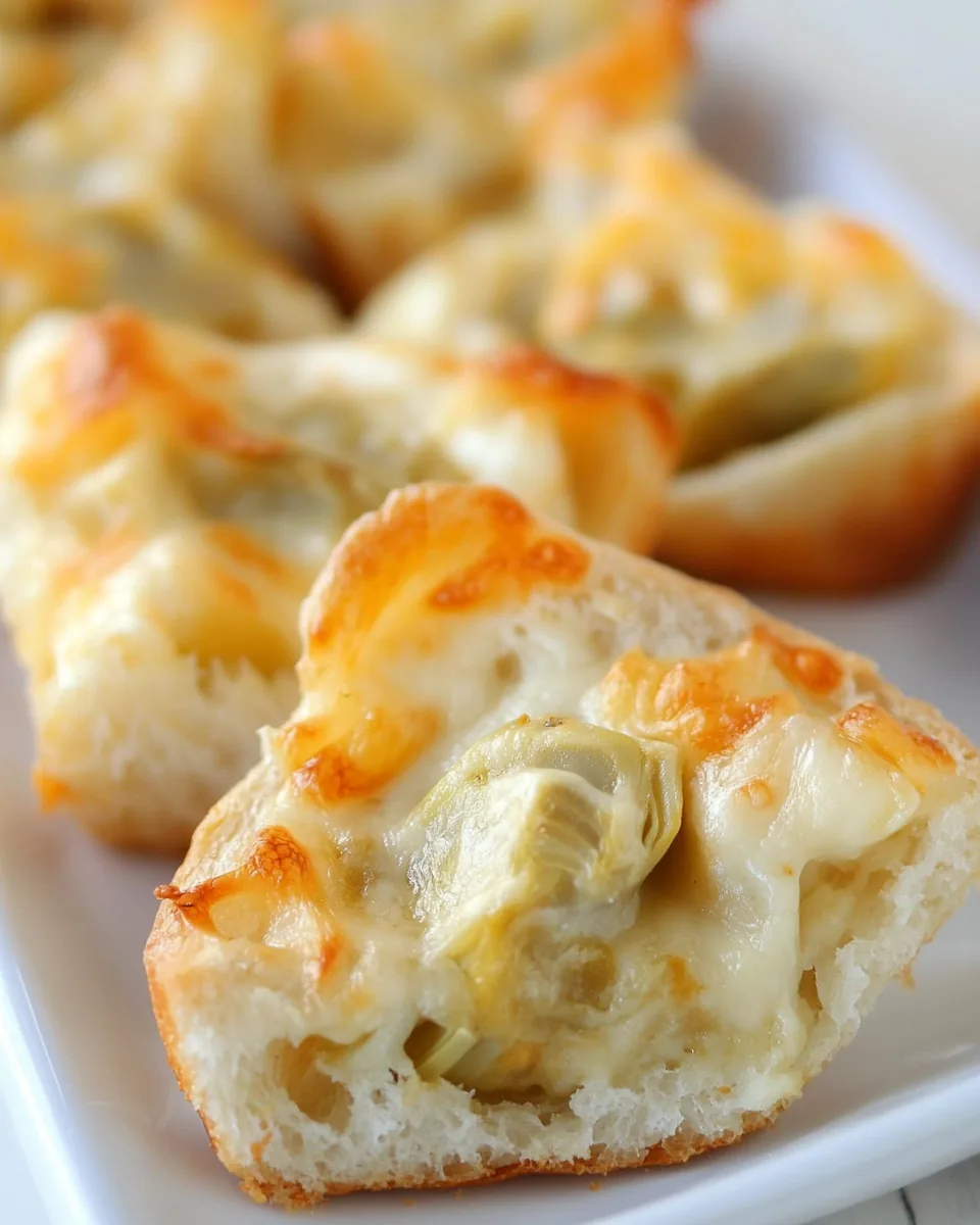 Cheese and Artichoke Bread Bites