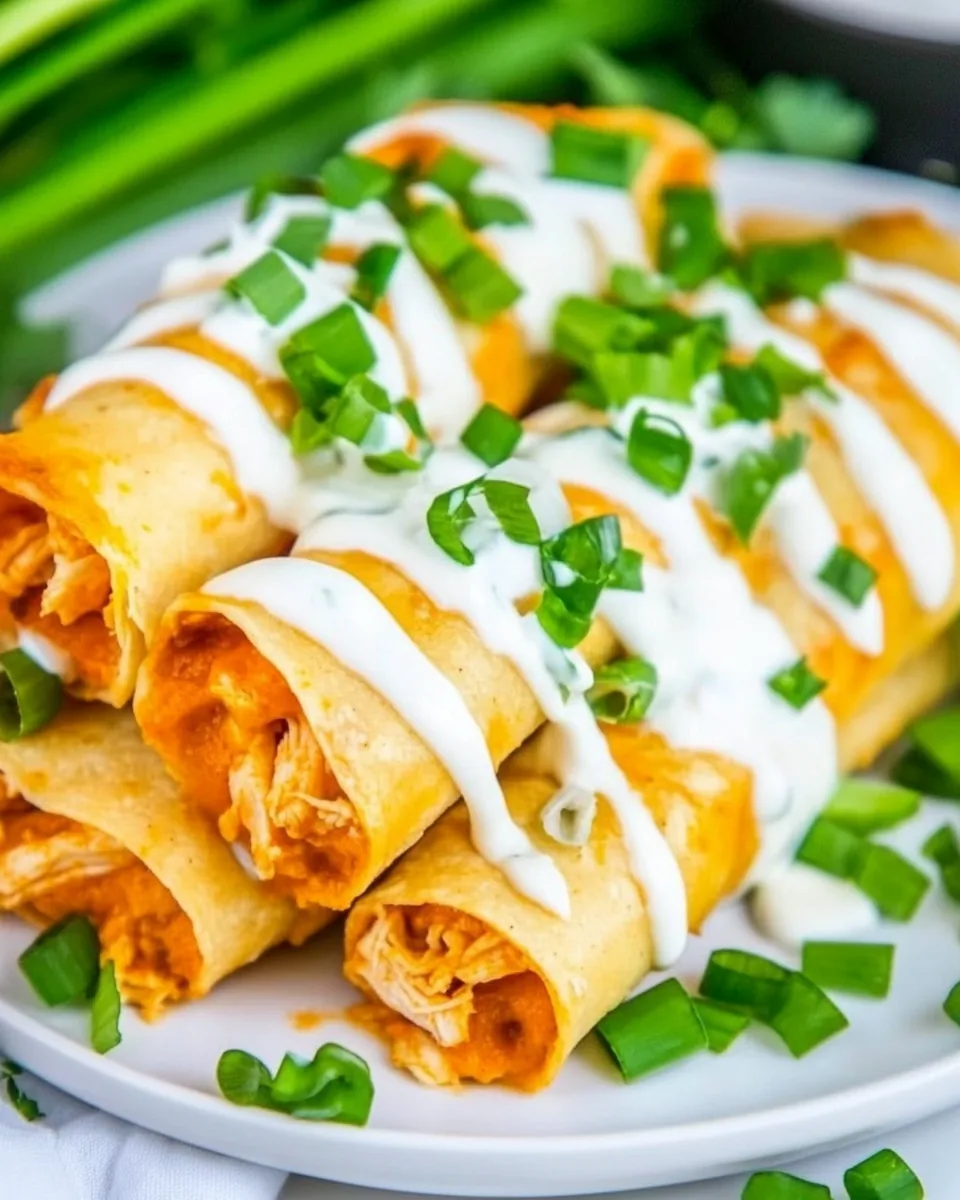 Cheesy Buffalo Chicken Taquitos