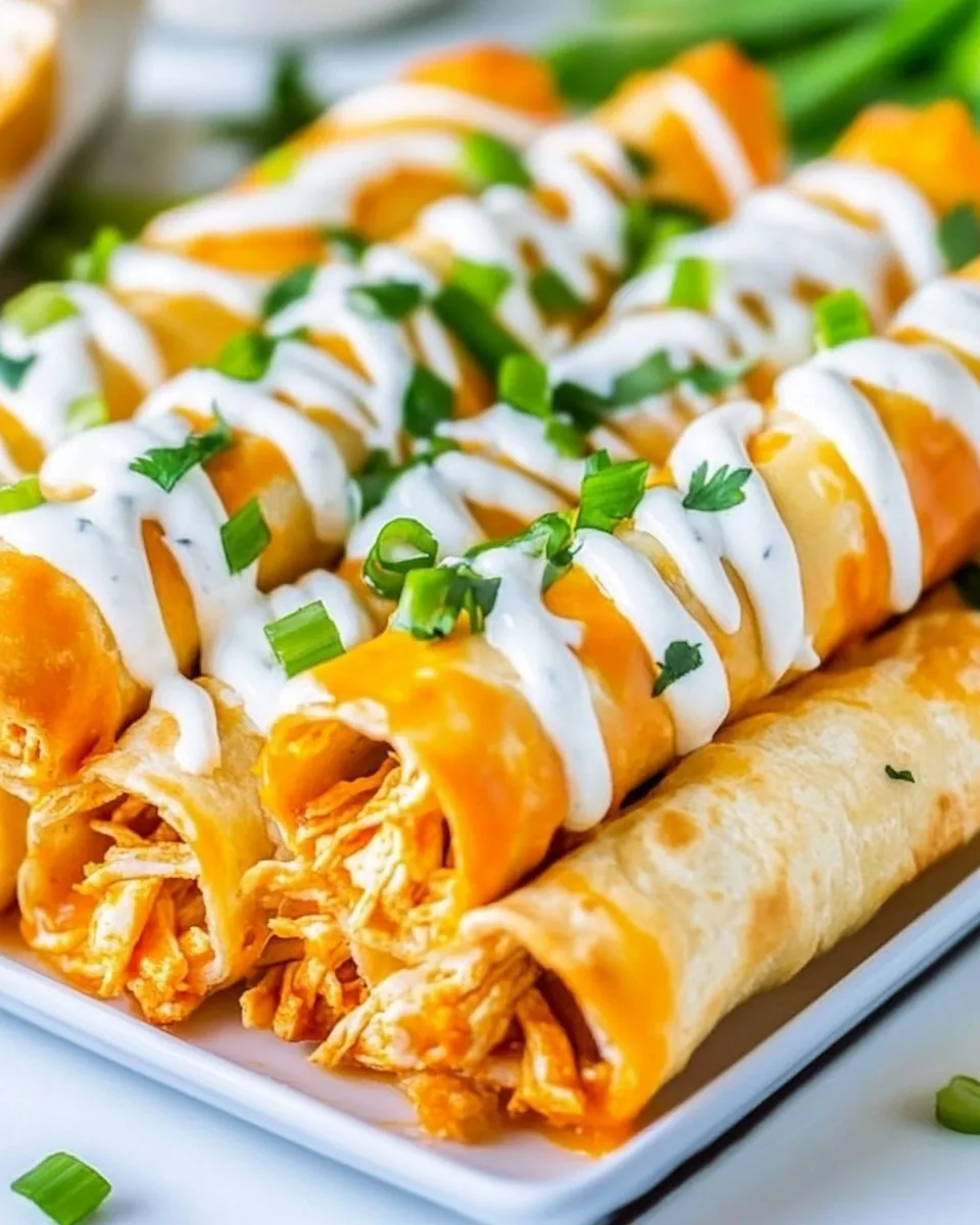 Cheesy Buffalo Chicken Taquitos