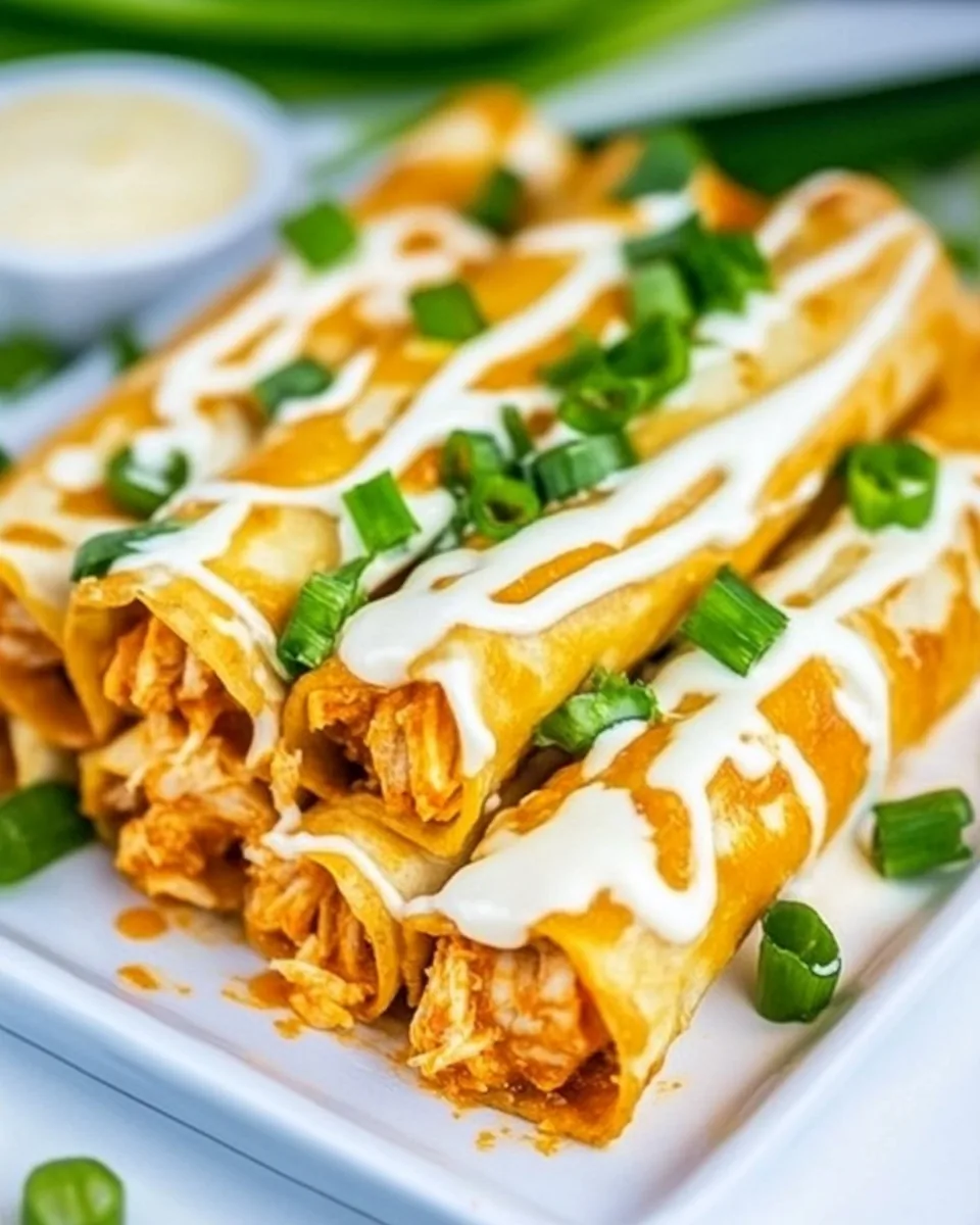 Cheesy Buffalo Chicken Taquitos