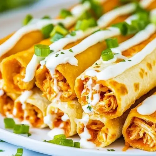 Cheesy Buffalo Chicken Taquitos
