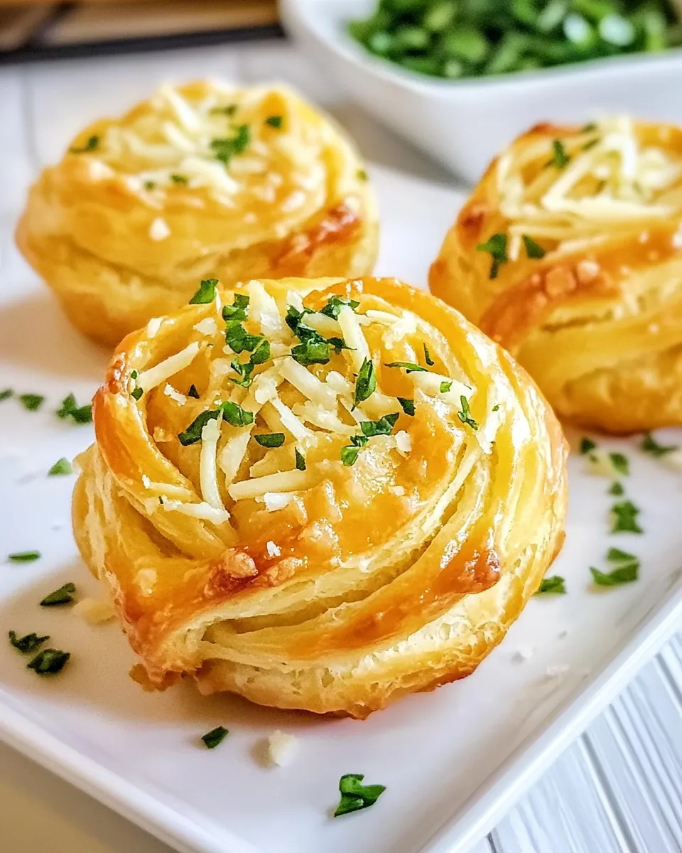 Cheesy Garlic Cruffins