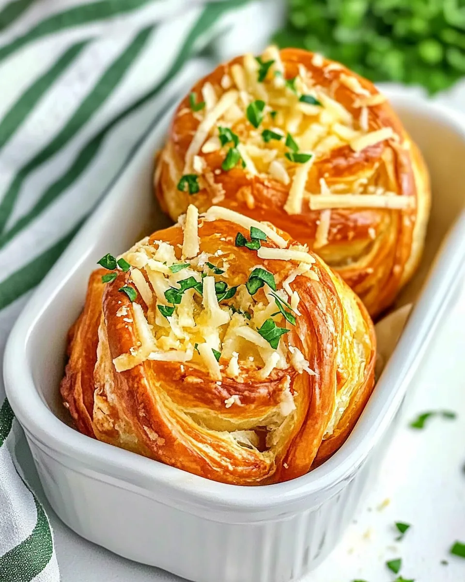 Cheesy Garlic Cruffins
