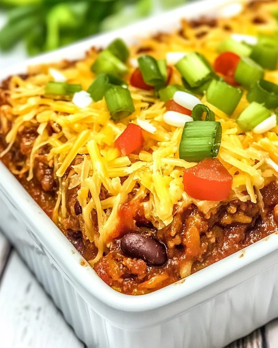 Cheesy Hash Brown Chili Bake