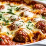 Cheesy Skillet Meatballs