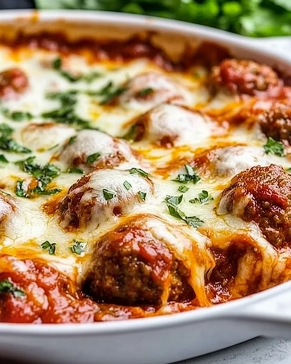 Cheesy Skillet Meatballs