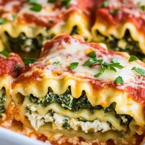 Cheesy Spinach Lasagna Rolls