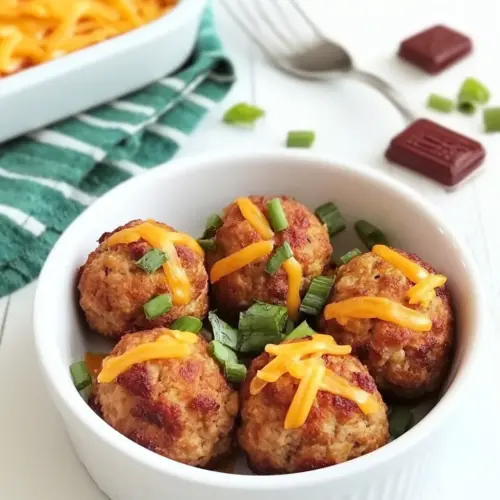 Cheesy Turkey Meatballs