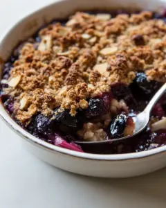 Cherry Rhubarb Crumble