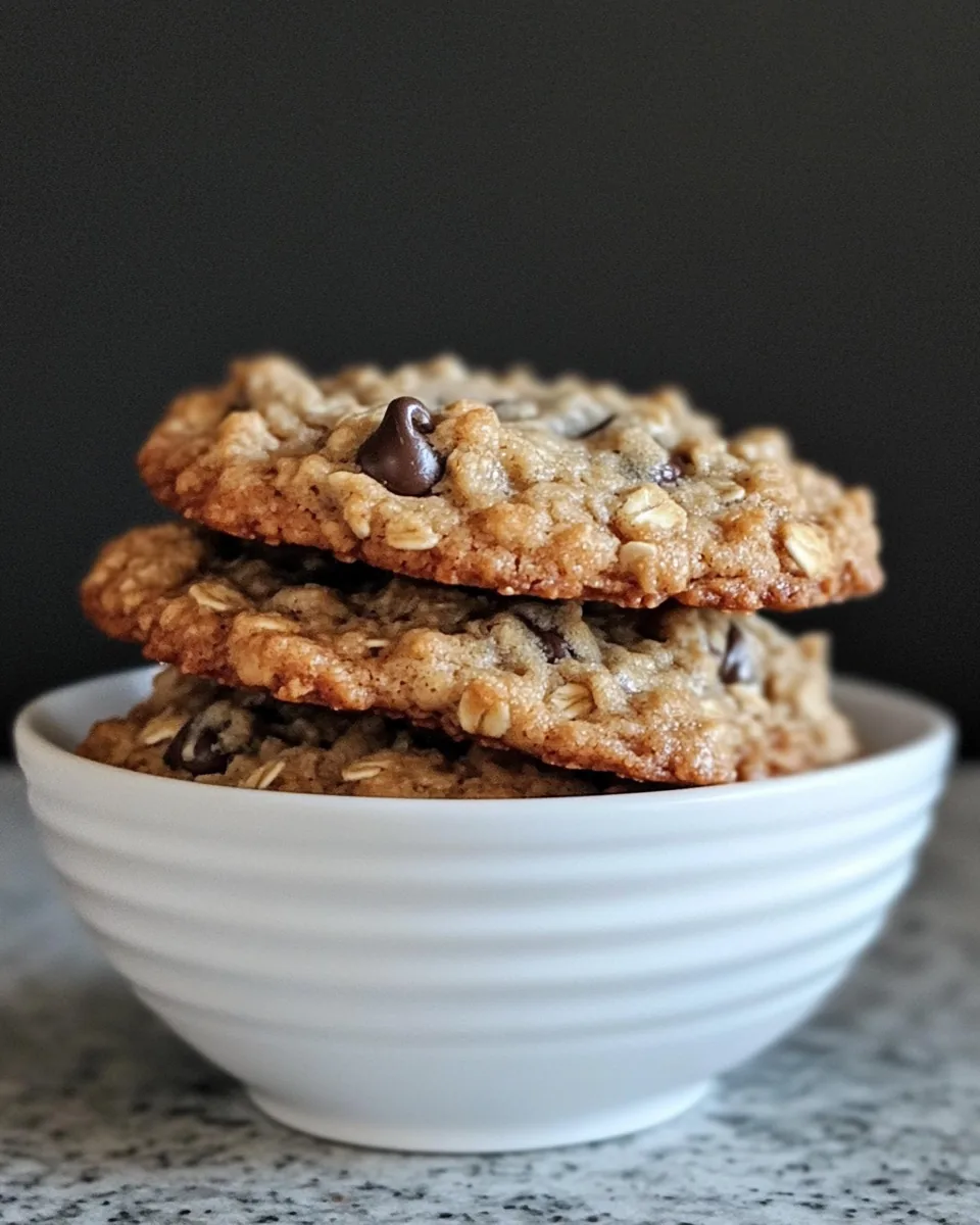 Chewy Chocolate Chip Oatmeal Cookies