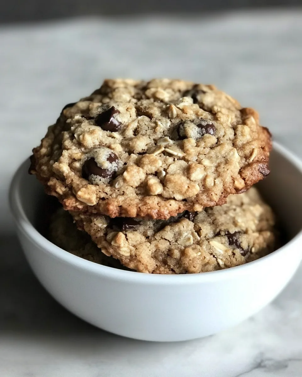 Chewy Chocolate Chip Oatmeal Cookies