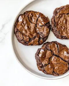 Chewy Gooey Flourless Chocolate Cookies
