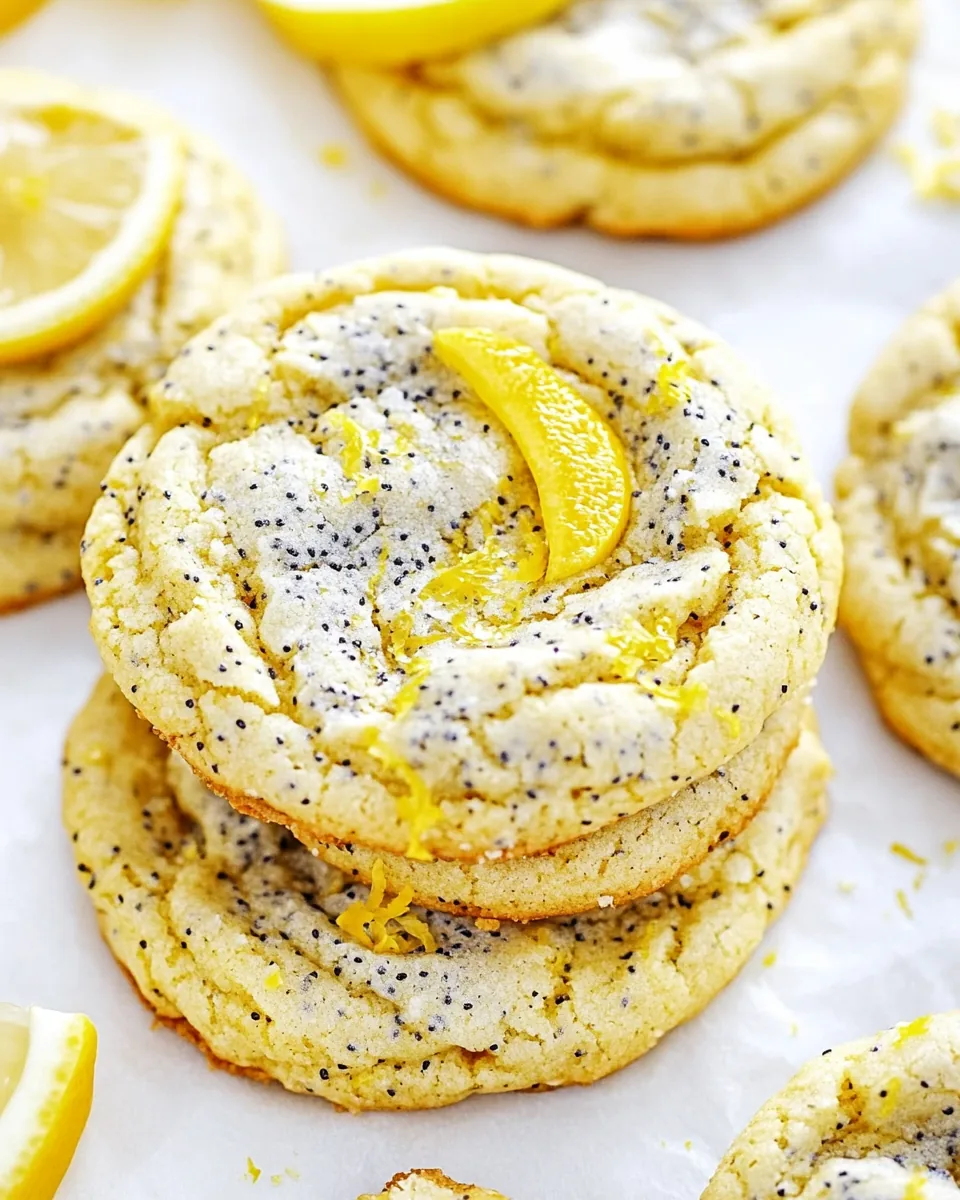 Chewy Lemon Poppy Seed Cookies