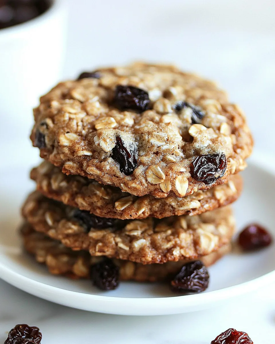 Chewy Oatmeal Raisin Cookies